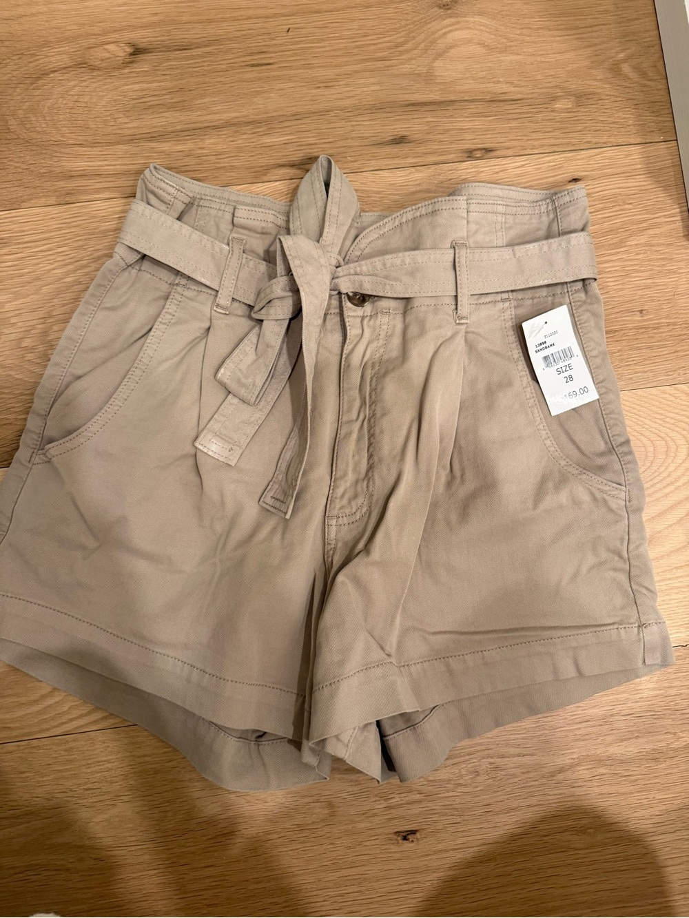 DL1961 paperbag khaki shorts sz 28